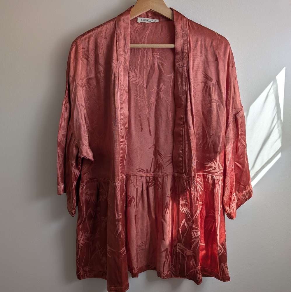 Love Stories Satin Kimono Top